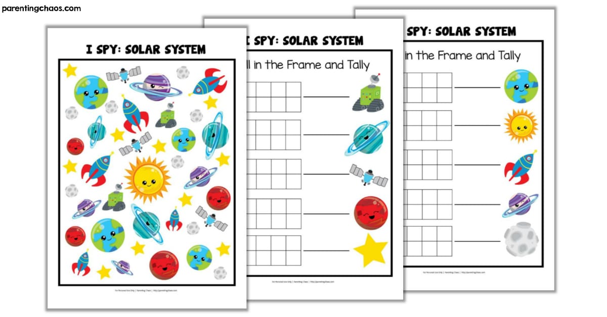Space I Spy Game for Kids