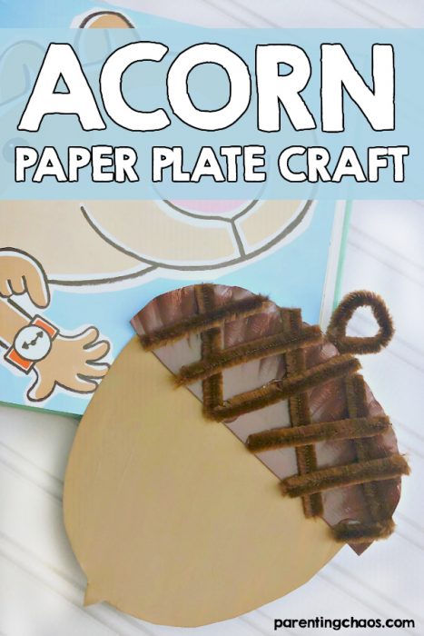 Acorn Paper Plate Craft for Kids
