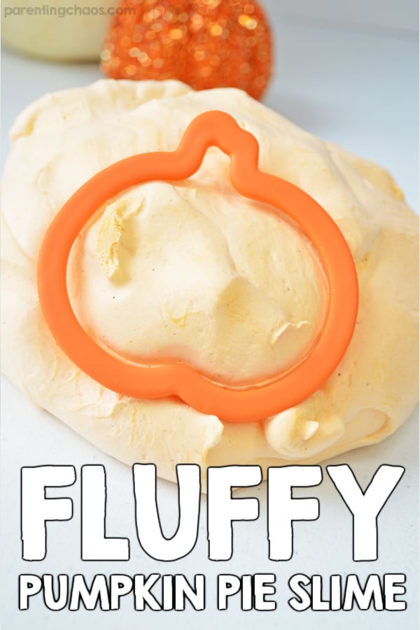 Fluffy Pumpkin Slime Recipe with Kid Hands