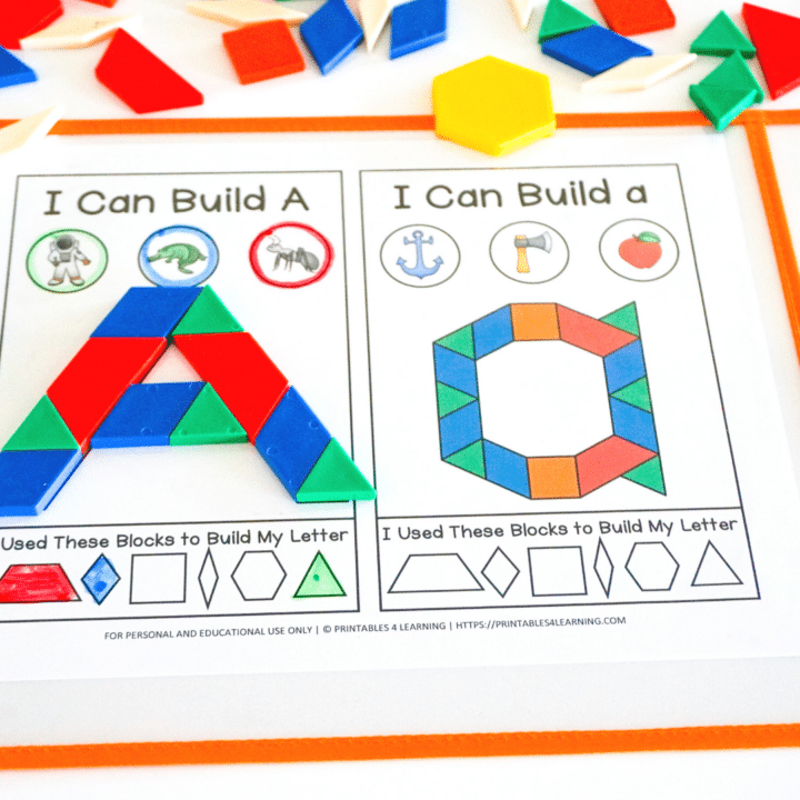Image for Alphabet Pattern Block Printable Task Cards