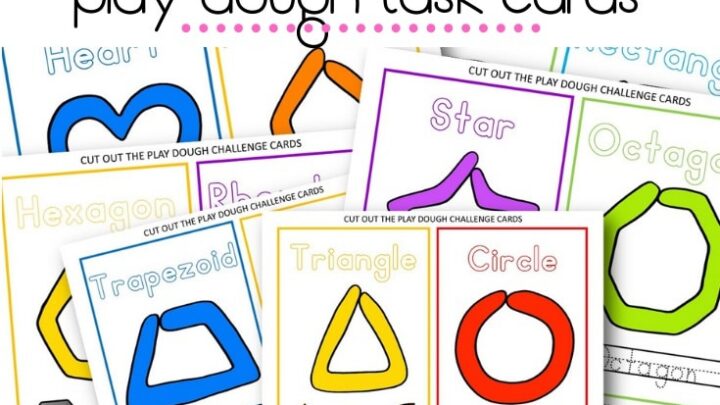 Image for Fine Motor Task Cards: 2D Shapes Play Dough Pack