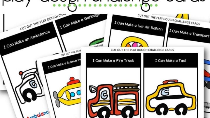 Image for Play Dough Challenge Cards: Transportation