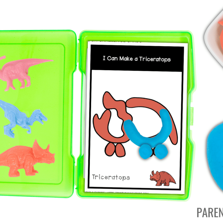 Image for Printable Dinosaur Playdough Task Cards