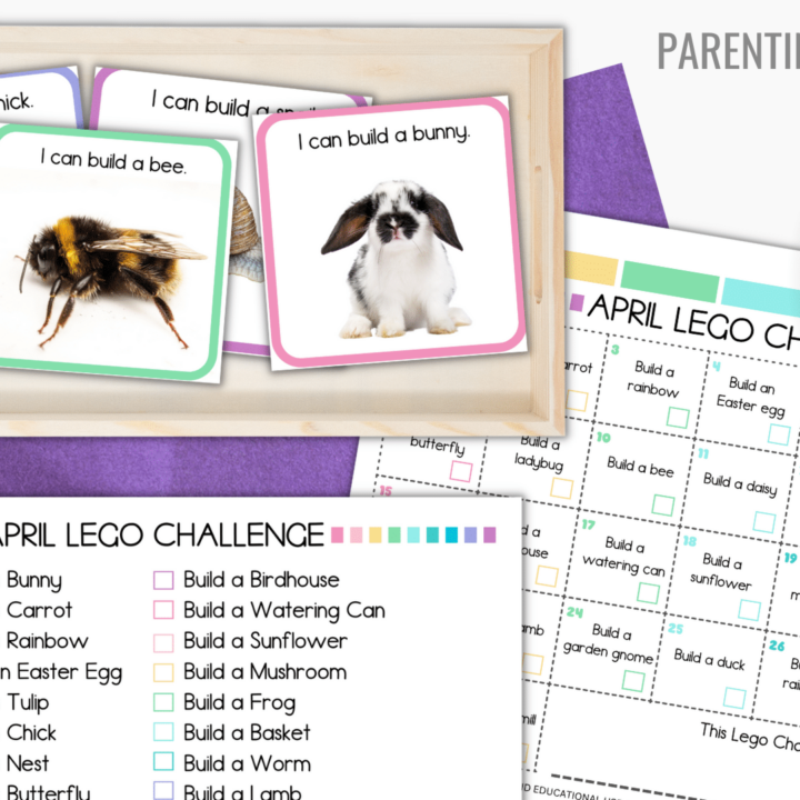Image for April Lego Challenge for Kids with Printable