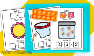Insect Addition and Subtraction Math Mats for Kids