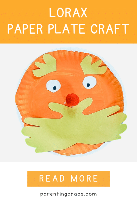 Lorax Paper Plate Craft for Kids