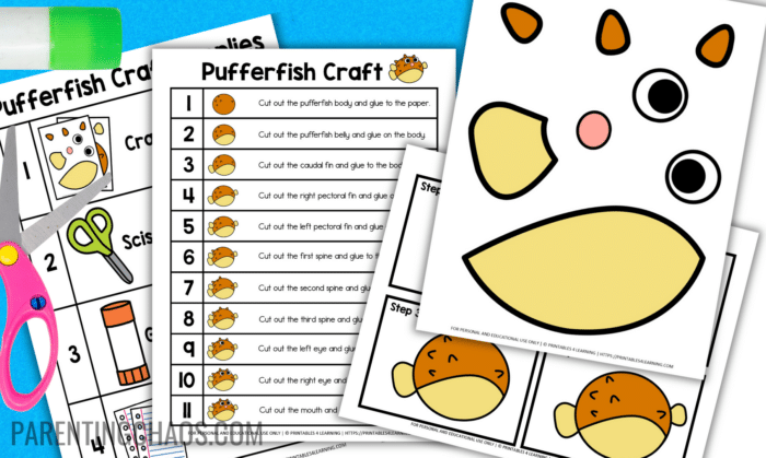 Pufferfish Cut and Paste Printable