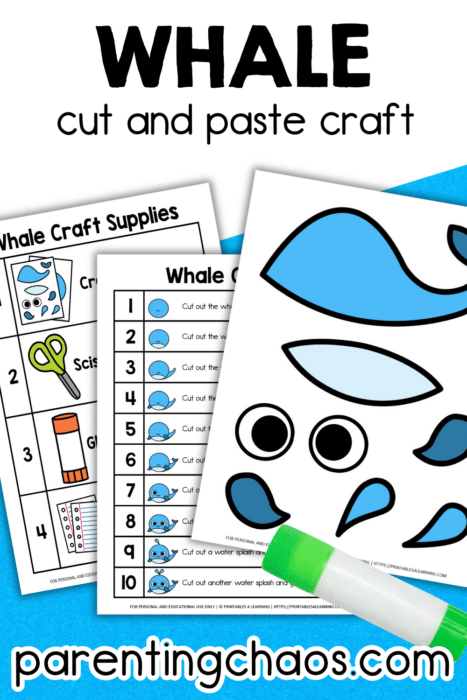 Whale Cut and Paste Craft