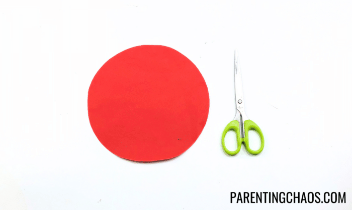 alligator paper plate craft - cover opposite side with red construction paper