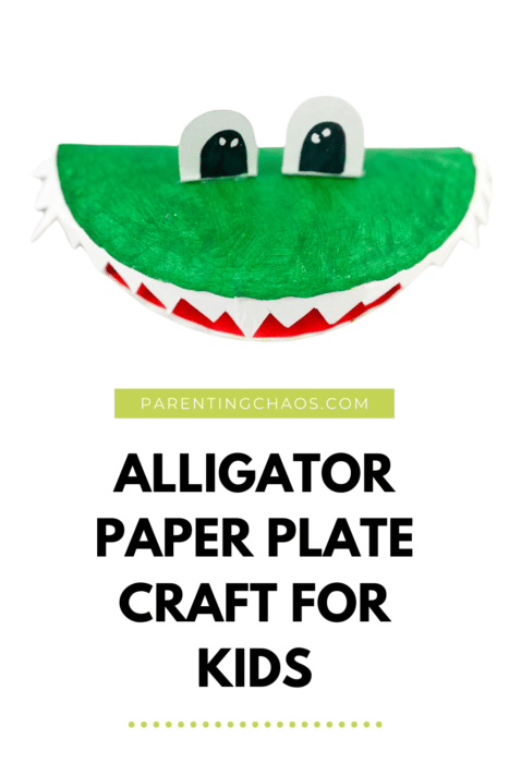 Alligator Paper Plate Craft for Kids