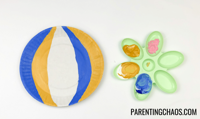 paper plate beach ball craft
