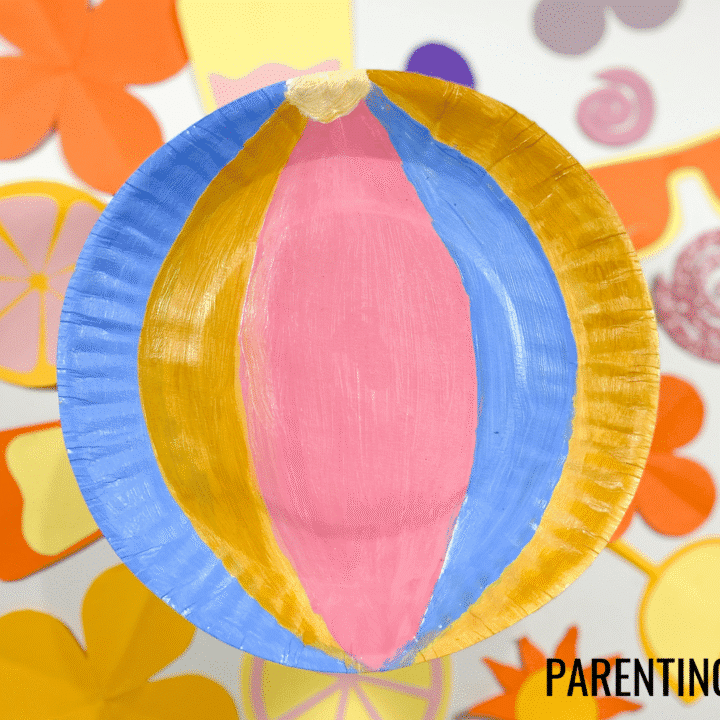beach ball paper plate craft