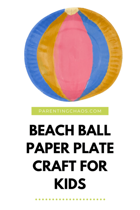 Beach Ball Paper Plate Craft for Kids