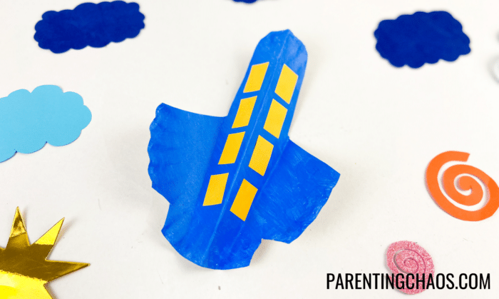 paper plate plane craft for kids