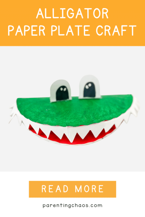 Alligator Paper Plate Craft for Kids