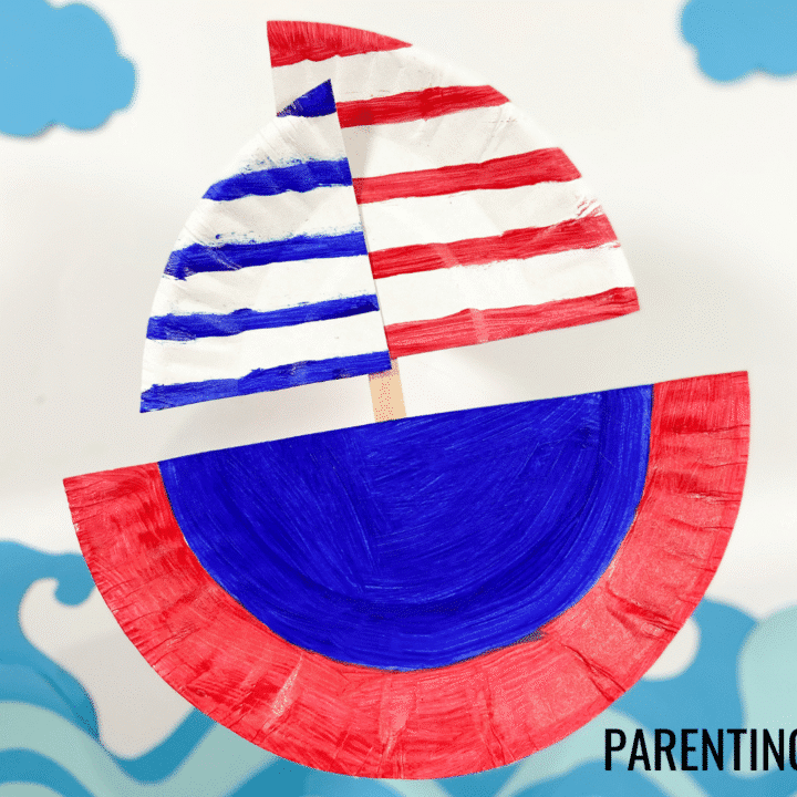 paper plate boat craft