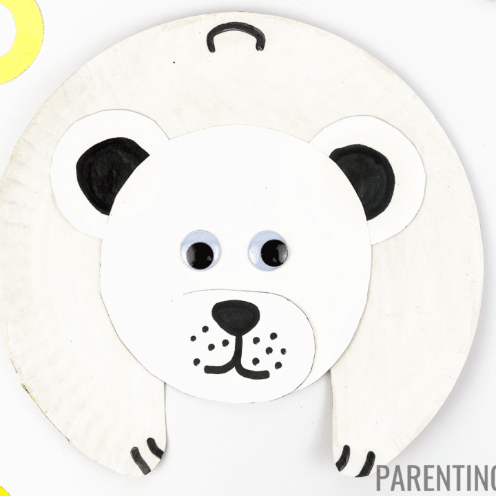 paper plate polar bear craft