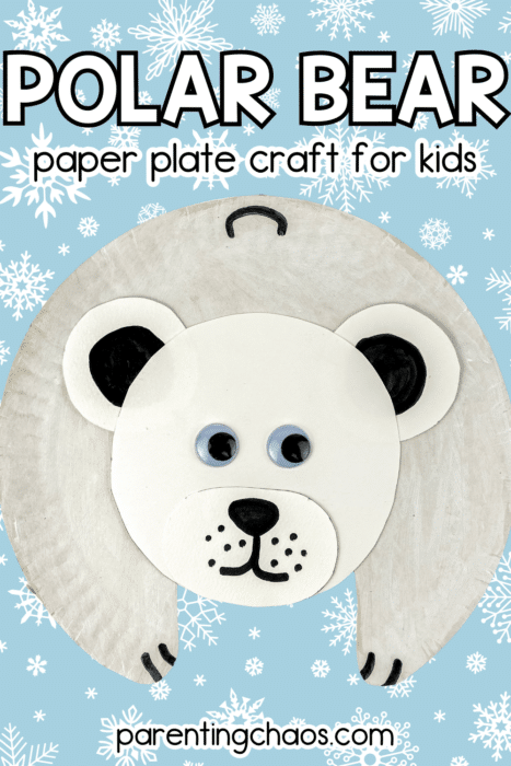 paper plate polar bear
