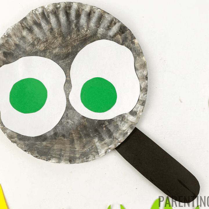 green eggs and ham paper plate craft