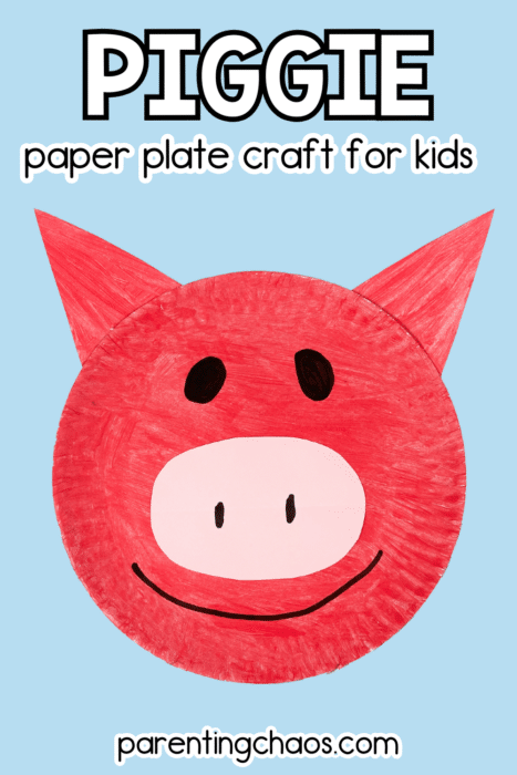 Mo Willems' Inspired Pig Paper Plate Craft (Piggie)