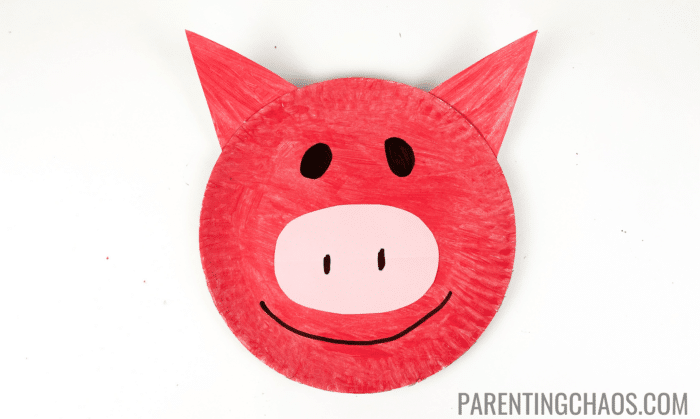 mo williams pig paper plate craft piggies finished craft