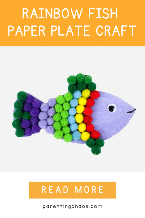 Rainbow Fish Paper Plate Craft for Kids