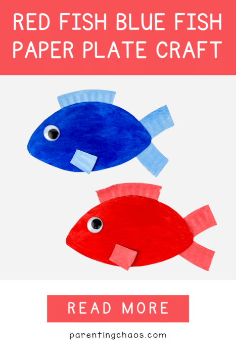 Red Fish Blue Fish Paper Plate Craft for Kids