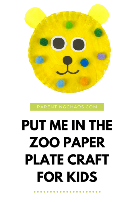 Put Me In The Zoo Paper Plate Craft for Kids
