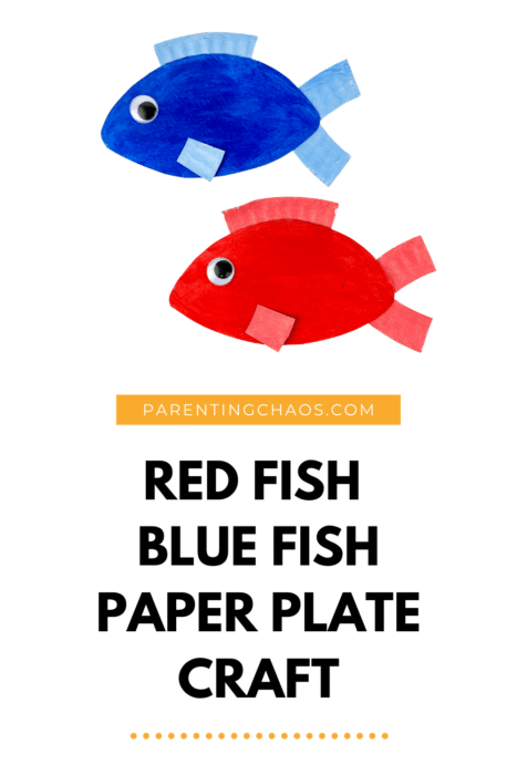 Red Fish Blue Fish Paper Plate Craft for Kids