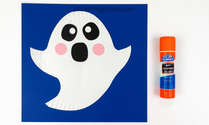 White eye highlights added to the ghost’s black eyes.